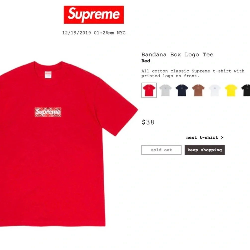 Supreme | Bandana Box Logo Tee